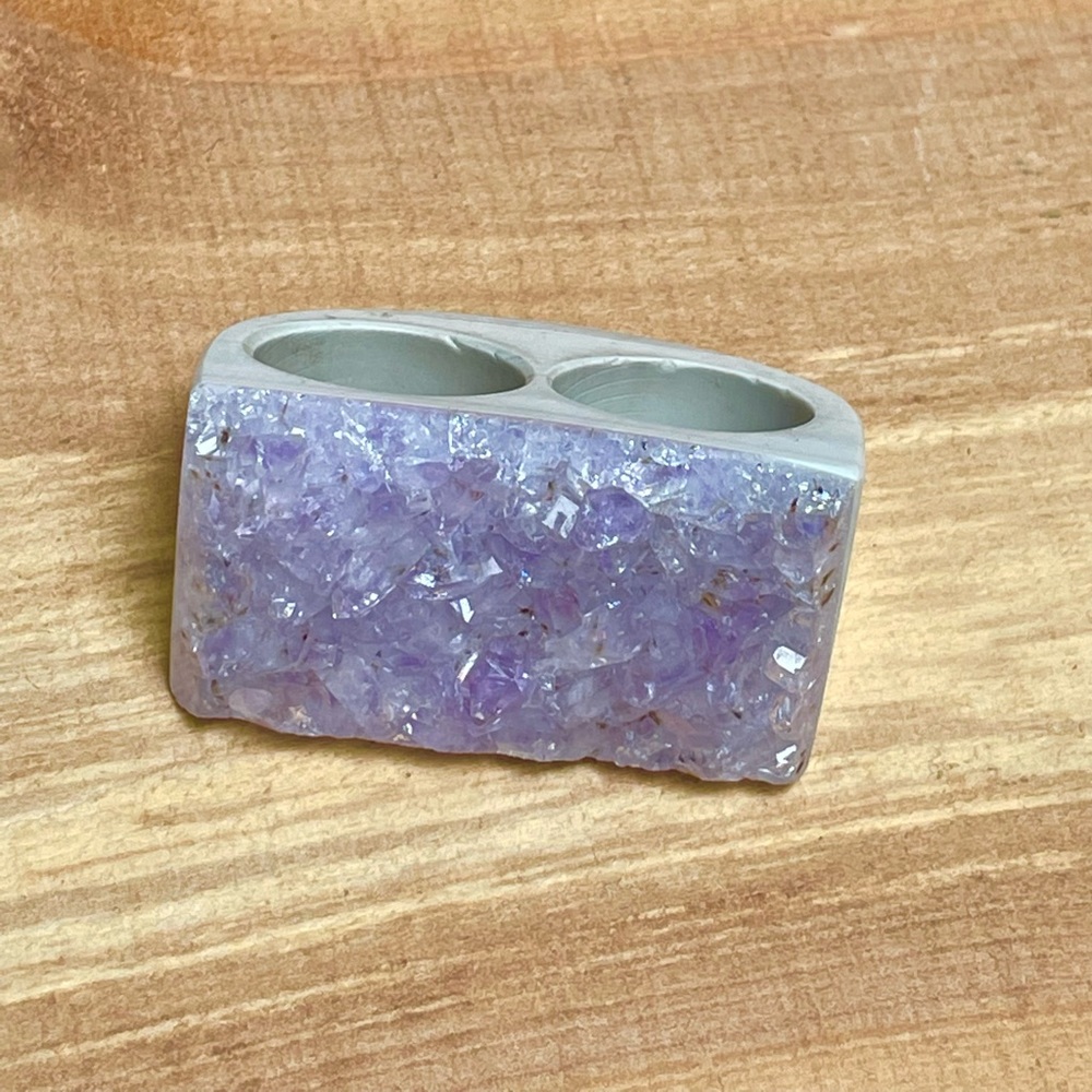 Double Amethyst Ring - image 4